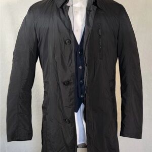 Strellson Black Trench Coat for Men